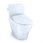 TOTO® Legato® One-Piece Elongated 1.28 GPF Toilet with CEFIONTECT® and SoftClose® Seat, WASHLET®+ Ready, Cotton White - MS624234CEFG#01