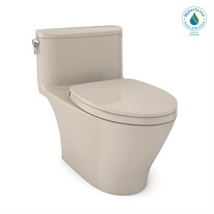 TOTO® Nexus® 1G® Toilette monocoque allongée à hauteur universelle 1,0 GPF avec siège CEFIONTECT® et SS124 SoftClose, WASHLET®+ Ready, Os - MS642124CUFG#03