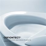 TOTO® Nexus® 1G® One-Piece Elongated 1.0 GPF Universal Height Toilet with CEFIONTECT and SS234 SoftClose Seat, WASHLET+ Ready, Cotton White - MS642234CUFG#01