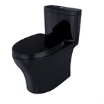 TOTO® Aquia® IV One-Piece Elongated Dual Flush 1.28 and 0.8 GPF Universal Height, WASHLET®+ Ready Toilet, Ebony- MS646124CEMF#51