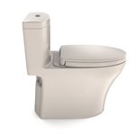 TOTO® Aquia® IV One-Piece Elongated Dual Flush 1.0 and 0.8 GPF Universal Height, WASHLET®+ Ready Toilet with CEFIONTECT®, Sedona Beige- MS646124CUMFG#12