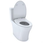 TOTO® Aquia® IV One-Piece Elongated Dual Flush 1.28 and 0.8 GPF Universal Height, WASHLET®+ Ready Toilet with CEFIONTECT®, Cotton White- MS646234CEMFG#01
