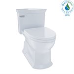TOTO® Eco Soirée® Toilette monocoque allongée 1,28 GPF à hauteur universelle avec jupe CEFIONTECT, coton blanc - MS964214CEFG#01