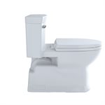 TOTO® Eco Soirée® One Piece Elongated 1.28 GPF Universal Height Skirted Toilet with CEFIONTECT, Bone - MS964214CEFG#03