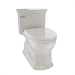 TOTO® Eco Soirée® Toilette monocoque allongée 1,28 GPF à hauteur universelle avec jupe CEFIONTECT, os - MS964214CEFG#03