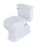 TOTO® Eco Soirée® One-Piece Elongated 1.28 GPF Universal Height Skirted Toilet, Ebony Black - MS964214CEF#51