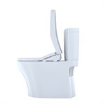 TOTO WASHLET+® Aquia IV Two-Piece Elongated Dual Flush 1.28 and 0.8 GPF Toilet and Contemporary WASHLET S500e Bidet Seat, Cotton White - MW4463046CEMG#01