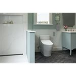 TOTO WASHLET®+ Aimes® One-Piece Elongated 1.28 GPF Toilet with Auto Flush S550e Bidet Seat, Cotton White - MW6263056CEFGA#01