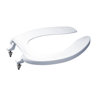TOTO® Elongated Open Front Commerical Toilet Seat without Lid, Cotton White - SC534#01