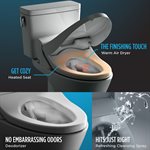 Siège de toilette bidet électronique TOTO® WASHLET® C200 avec couvercle PREMIST et SoftClose®, rond, coton blanc- SW2043R#01