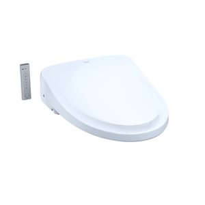 TOTO® WASHLET® S500e Electronic Bidet Toilet Seat with EWATER+® Bowl and Wand Cleaning, Classic Lid, Elongated, Cotton White - SW3044#01