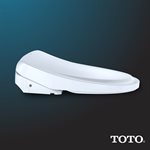 TOTO® WASHLET® S500e Electronic Bidet Toilet Seat with EWATER+® Bowl and Wand Cleaning, Classic Lid, Elongated, Cotton White - SW3044#01