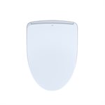TOTO® S500e WASHLET®+ and Auto Flush Ready Electronic Bidet Toilet Seat with EWATER+® Bowl and Wand Cleaning and Contemporary Lid, Elongated, Cotton White - SW3046AT40#01