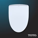 Siège de toilette bidet électronique TOTO® WASHLET® S500e avec nettoyage de la cuvette et de la baguette EWATER+®, couvercle contemporain, allongé, coton blanc - SW3046 #01