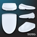 TOTO® WASHLET® S550e Electronic Bidet Toilet Seat with EWATER+® Bowl and Wand Cleaning and Auto Open and Close Classic Lid, Elongated, Cotton White - SW3054#01