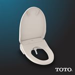 Siège de toilette bidet électronique TOTO® WASHLET® S550e avec nettoyage de la cuvette et de la baguette EWATER+®, allongé, beige Sedona - SW3054#12