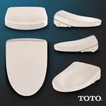 TOTO® WASHLET® S550e Electronic Bidet Toilet Seat with EWATER+® Bowl and Wand Cleaning and Auto Open and Close Classic Lid, Elongated, Sedona Beige - SW3054#12