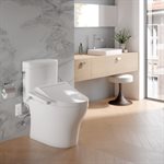 Siège de toilette bidet électronique TOTO® WASHLET® C2 avec nettoyage PREMIST et EWATER+, allongé, coton blanc - SW3074 # 01