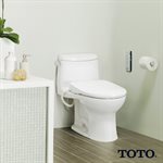 Siège de toilette bidet électronique TOTO® WASHLET® S350e avec ouverture et fermeture automatiques et nettoyage EWATER+®, rond, coton blanc - SW583 #01