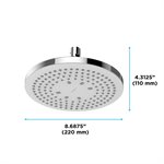 TOTO® G Series 2.5 GPM Single Spray 8.5 inch Round Showerhead with COMFORT WAVE Technology, Brushed Nickel - TBW01003U1#BN