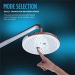 TOTO® G Series 2.5 GPM Multifunction 8.5 inch Square Showerhead with COMFORT WAVE and WARM SPA, Polished Chrome - TBW02004U1#CP