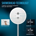TOTO® G Series 1.75 GPM Multifunction 8.5 inch Square Showerhead with COMFORT WAVE and WARM SPA, Polished Chrome - TBW02004U4#CP