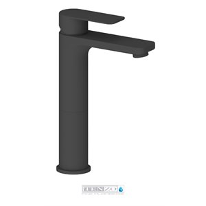 Delano single hole tall lavatory faucet matte black with (W / O overflow) drain
