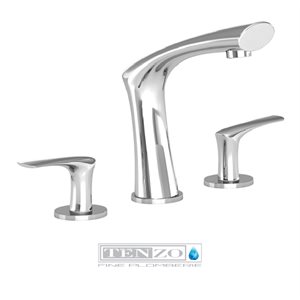 Fluvia 8in lavatory faucet chrome with (overflow) drain