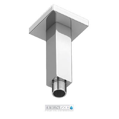 Shwr arm ceiling square 10cm [4in] chrome