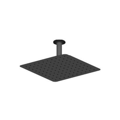 Bras de douche plafond rond 10cm [4po] noir mat
