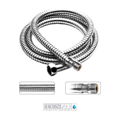 Stretchable hand shwr hose female-male 150-225cm [59-88in] chrome