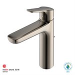 TOTO® GS Series 1.2 GPM Single Handle Bathroom Faucet for Semi-Vessel Sink with COMFORT GLIDE Technology and Drain Assembly, Brushed Nickel - TLG03303U#BN