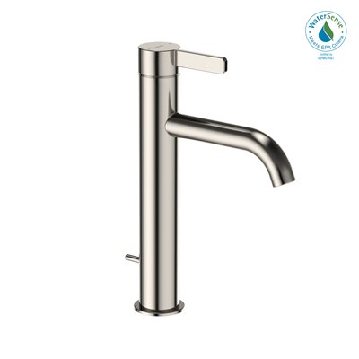TOTO® GF 1.2 GPM Single Handle Semi-Vessel Bathroom Sink Faucet with COMFORT GLIDE Technology, Polished Nickel - TLG11303U#PN