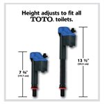 TOTO Adjustable Replacement Fill Valve Assembly for Toilet Tanks
