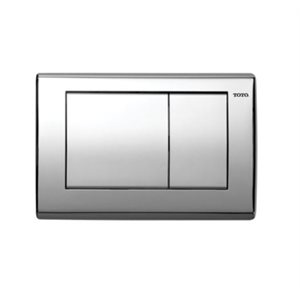 TOTO® Rectangular Convex Push Plate For Select DUOFIT In-Wall Tank System, Polished Chrome - YT820#CP